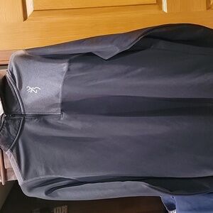 Browning Men's 1/4 Zip fleece pullover jacket Black & Gray